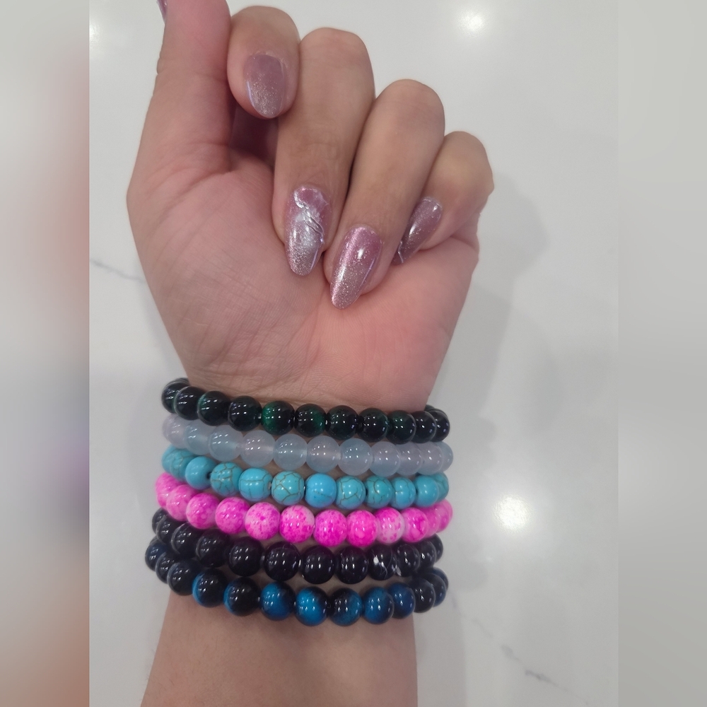 Colorful Beaded Bracelet Set rell Stone